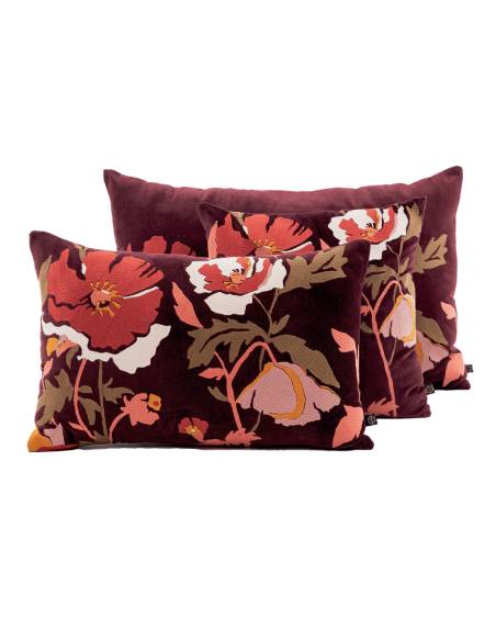Housse de coussin en velours brodé BRISTOL Haomy - Harmony | La Madeleine Déco