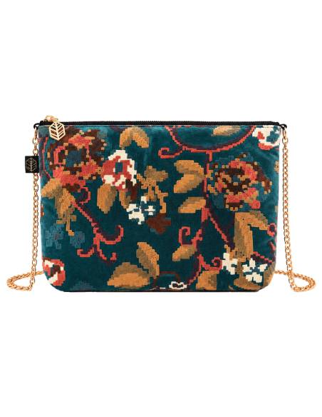 Trousse en velours brodé KENDALL Harmony - Haomy | La Madeleine Déco