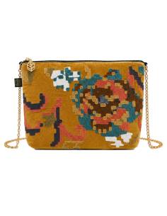 Trousse en velours brodé KENDALL Harmony - Haomy | La Madeleine Déco