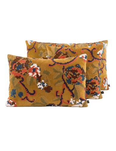 Housse de coussin en velours brodé KENDALL Harmony - Haomy | La Madeleine Déco