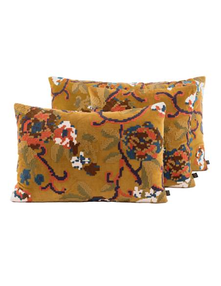 Housse de coussin en velours brodé KENDALL Harmony - Haomy | La Madeleine Déco