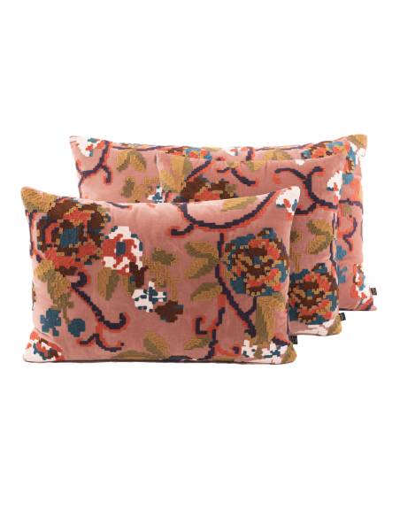 Housse de coussin en velours brodé KENDALL Harmony - Haomy | La Madeleine Déco