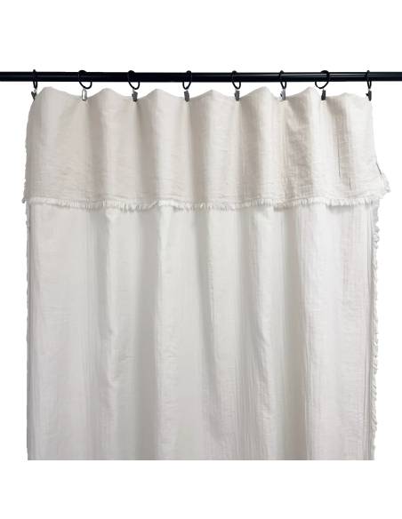 Rideau en gaze de coton MYKONOS Harmony - Haomy craie