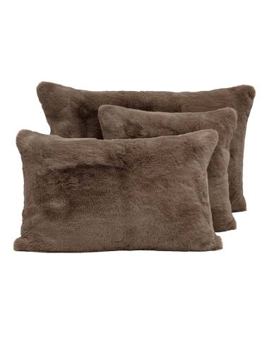 Housse de coussin fausse fourrure  CHAMONIX Harmony - Haomy | La Madeleine Déco