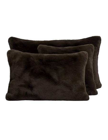Housse de coussin fausse fourrure  CHAMONIX Harmony - Haomy | La Madeleine Déco