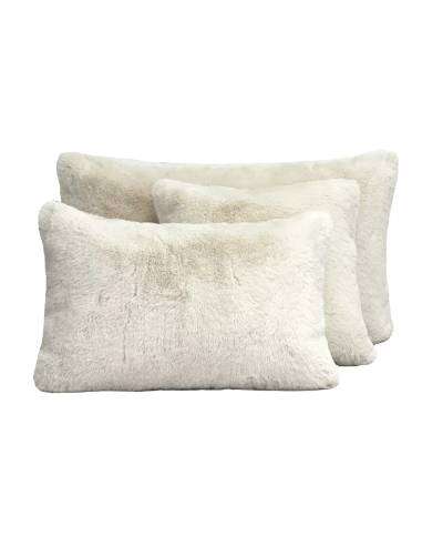 Housse de coussin fausse fourrure  CHAMONIX Harmony - Haomy | La Madeleine Déco