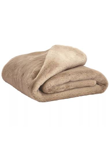 Plaid de coussin fausse fourrure  CHAMONIX Harmony - Haomy | La Madeleine Déco