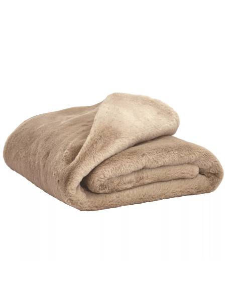 Plaid de coussin fausse fourrure  CHAMONIX Harmony - Haomy | La Madeleine Déco