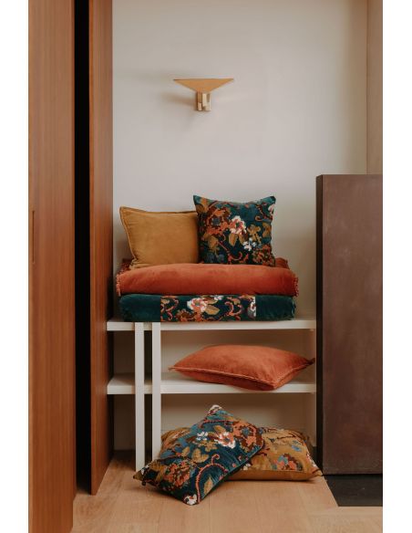 Housse de coussin en velours brodé KENDALL Harmony - Haomy