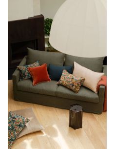 Housse de coussin en velours de coton BOSTON Harmony - Haomy | La Madeleine Déco 2