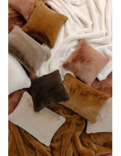 Housse de coussin fausse fourrure CHAMONIX Harmony - Haomy
