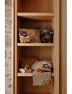 Trousse en velours de coton imprimé BERIA Harmony - Haomy
