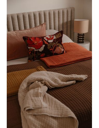 Plaid en coton point kantha TIVOLI Harmony - Haomy