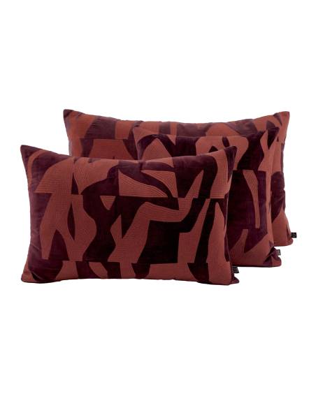Housse de coussin velours brodé MILTON Harmony - Haomy | La Madeleine Déco