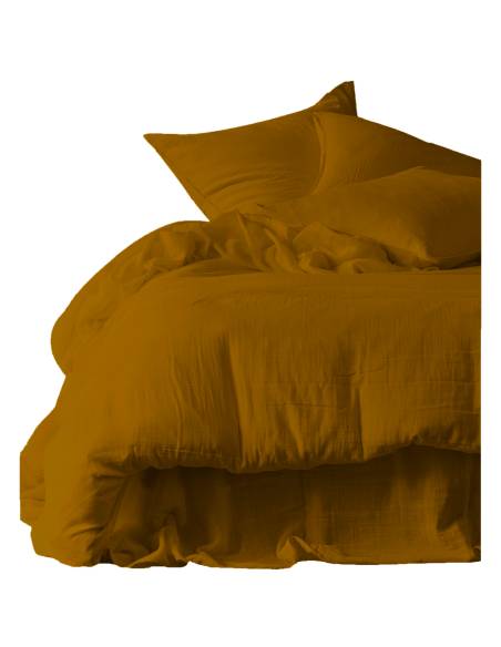 Drap housse en gaze de coton MYKONOS Harmony - Haomy Cumin