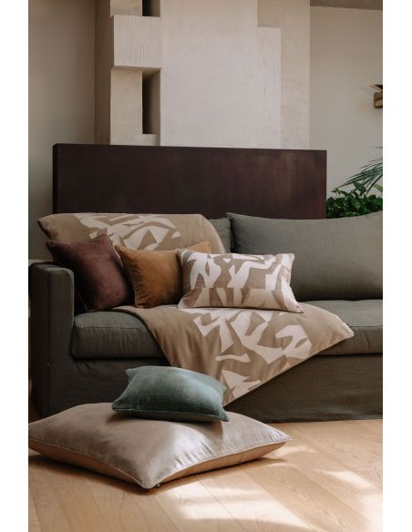 Housse de coussin velours brodé MILTON Harmony - Haomy