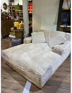 Méridienne côtelé beige RUNE | La Madeleine Déco 2