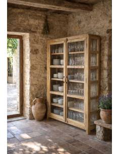 Vitrine en vieux teck recyclé 2