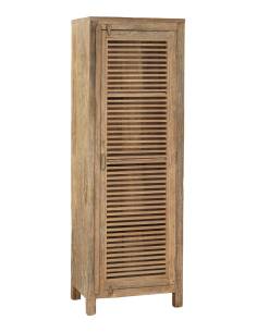 Colonne en vieux teck recyclé avec porte persienne 2