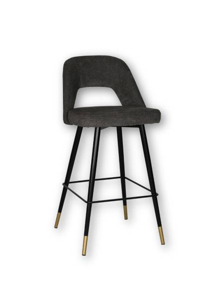 Tabouret de bar velours GAMBETTA | La Madeleine Déco
