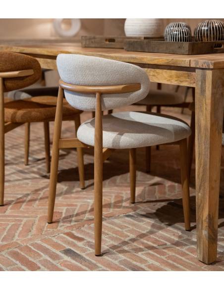 Chaise métal en tissu GEORGIA | La Madeleine Deco