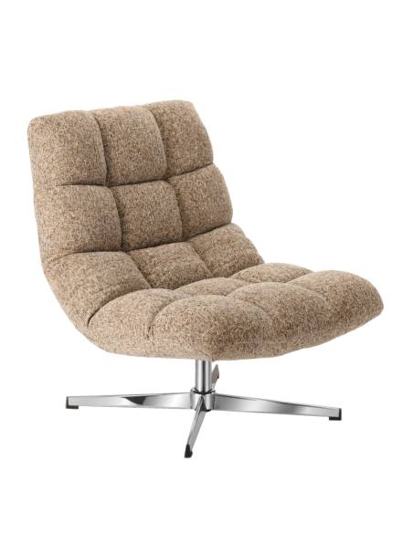 Fauteuil pivotant en tissu MONTCLAR