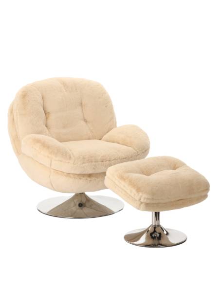 Fauteuil fausse fourrure MEMENTO