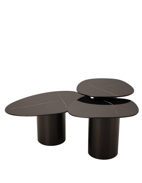 Trio de tables basses céramique VEGA
