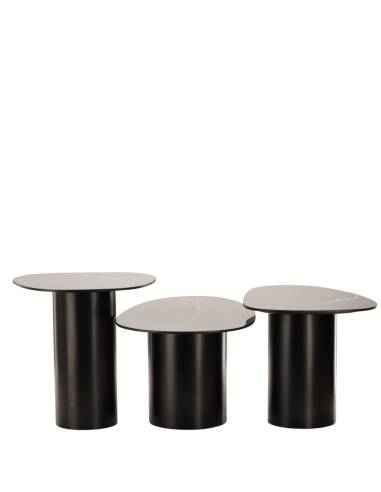 Trio de tables basses céramique VEGA