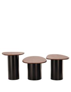 Trio de tables basses bois VEGA 2