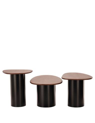 Trio de tables basses bois VEGA