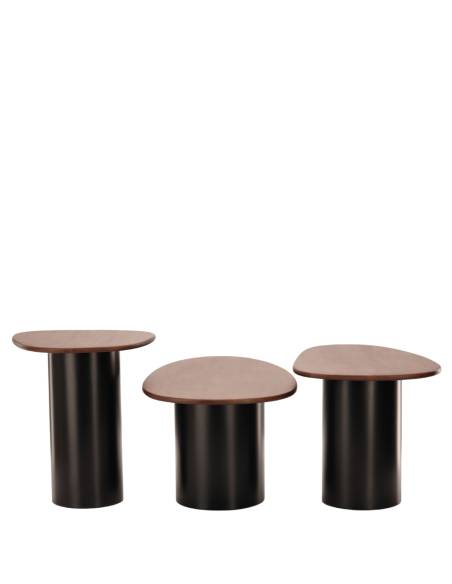 Trio de tables basses bois VEGA