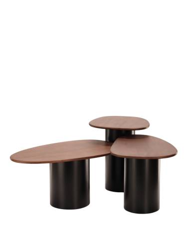 Trio de tables basses bois VEGA