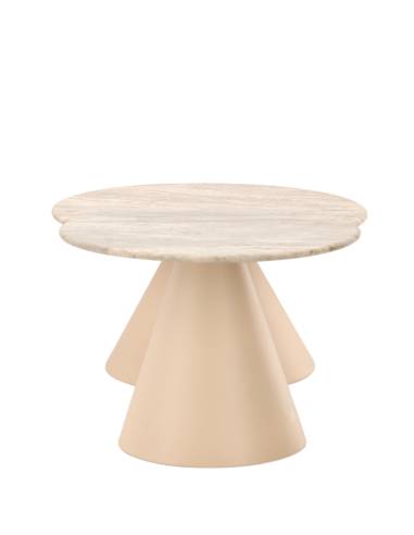 Duo de tables basses céramique et métal LANOT