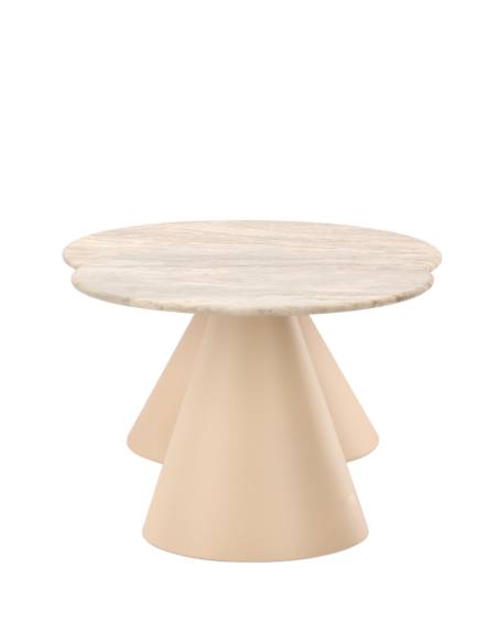 Duo de tables basses céramique et métal LANOT