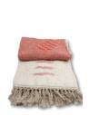 Plaid rose LOS en coton recyclé