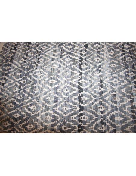 Tapis tressé en cuir et coton