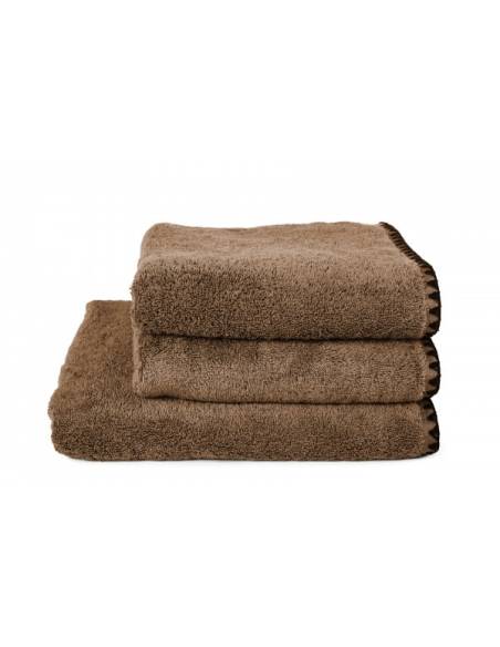 Serviette de bain éponge 70x130cm ISSEY Harmony - Haomy Tabac