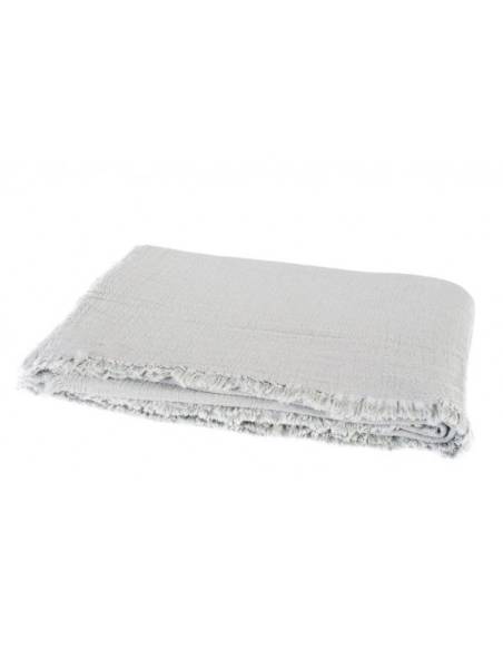 Plaid / Couvre-lit en coton lavé VANLY Harmony - Haomy Naturel
