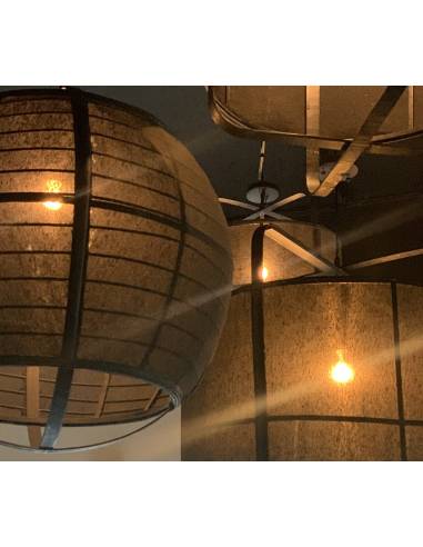 Suspension en lin noir MENOT