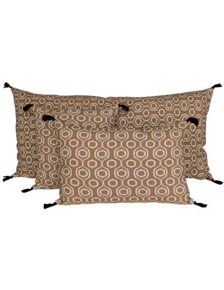 Housse de coussin en lin UBUD Harmony - Haomy Tabac