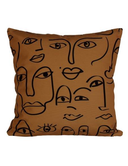 Housse de coussin DAKHLA Harmony - Haomy Tabac 45x45