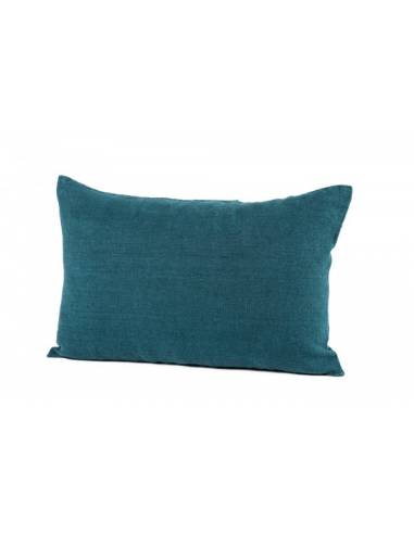 Housse de coussin en lin PROPRIANO Harmony - Haomy Bleu de prusse