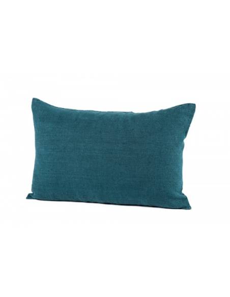 Housse de coussin en lin PROPRIANO Harmony - Haomy Bleu de prusse