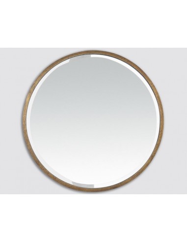 Miroir rond métal doré 60cm