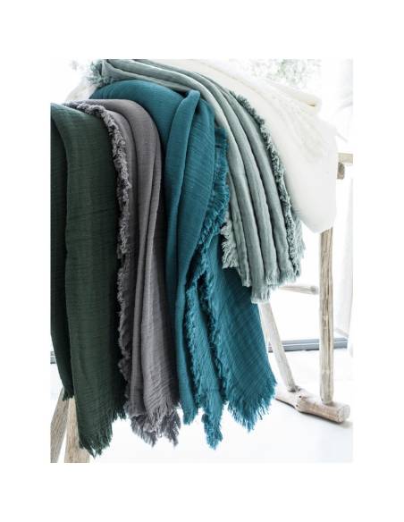 Plaid en coton lavé VANLY Harmony - Haomy