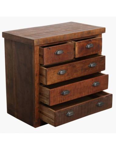 Commode chambre en vieux teck recyclé