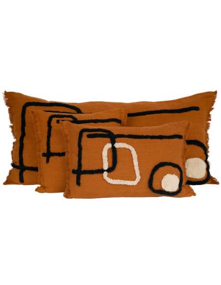 Housse de coussin TIKRI Harmony - Haomy Caramel